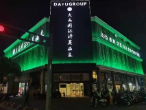 大禹國際外立面發(fā)光字夜晚效果